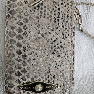 Elliott Lucca Taupe Snakeskin Leather Wallet